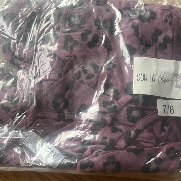 Plum Cheetah Romper w/ matching headband - Picture 2 of 2